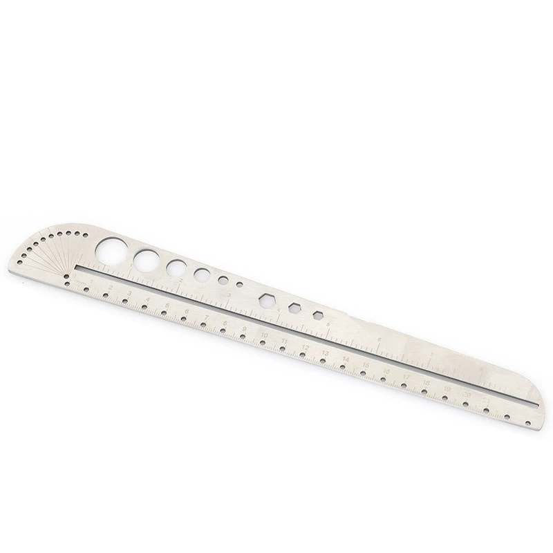 

Multifunction Ruler Compasses Protractor Stainless Steel Hexagon Ruler Scale Tool