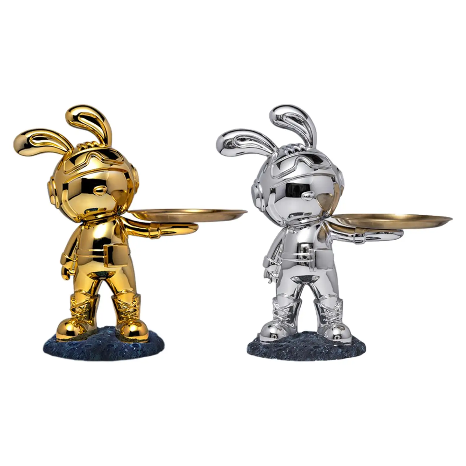 

Resin Rabbit Storage Tray Statue Key Storage Holder Decorative Sculpture