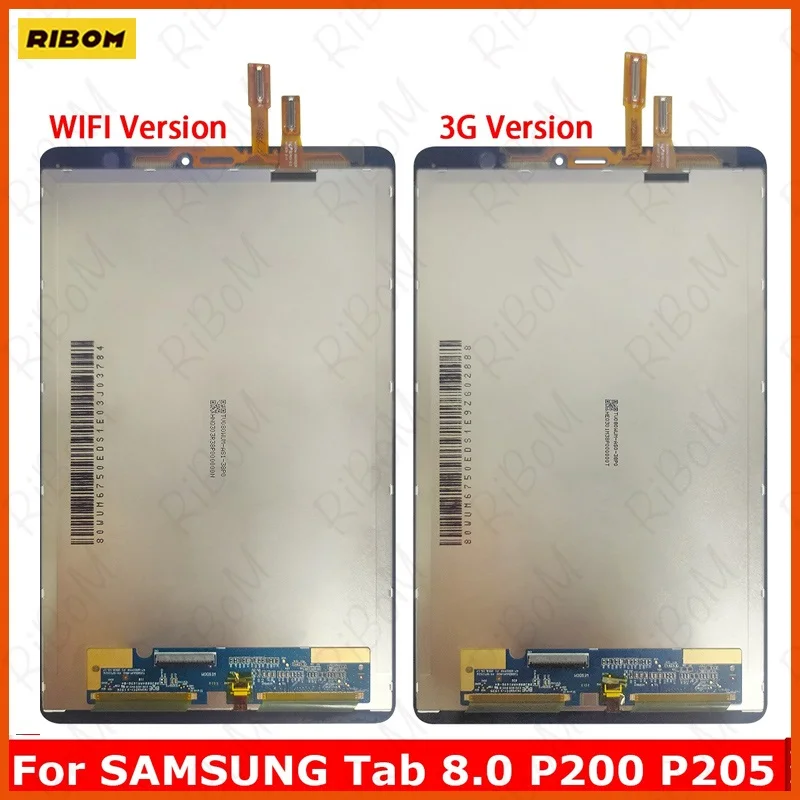 New LCD For Samsung Galaxy Tab 8.0 SM-P200 SM-P205 LCD Display Touch Screen Assembly Replacment P200 /P205 WIFI/3G