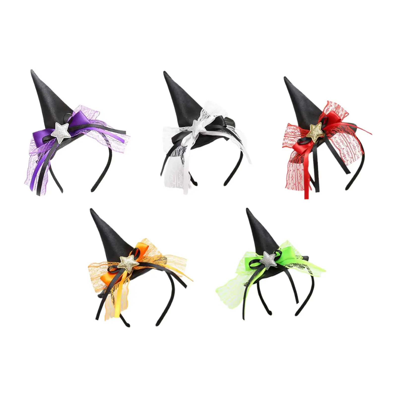 

Witch Hat Headband Cosplay Decoration Kids Adults Halloween Headband Headwear for Party Stage Performances Masquerade Role Play