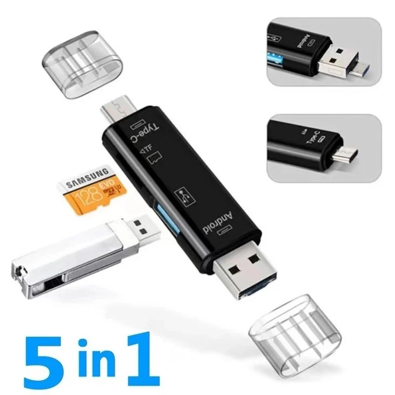 

5 в 1 Многофункциональный USB 3.0 Type C USB Micro USB SD TF кардридер