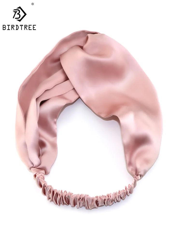 Повязка на голову Birdtree 19 мм 100% натуральный шелк эластичная лента для волос модная