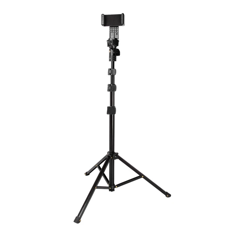 

Mobile Phone Selfie Stick Floor Tripod Portable Telescopic Adjustment Metal Tripod For Mobile Phone Live Photography