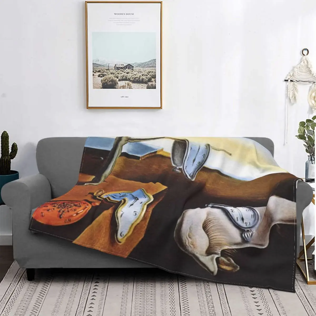 

Salvador Dali The Persistence Of Memory Blankets Warm Flannel Surrealism-Painting Artist Throw Blanket for Bed Couch Bedspread