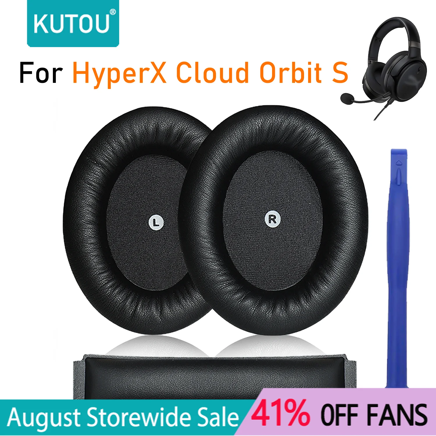 

KUTOU Replacement Earpads For Kingston HyperX Cloud Orbit S Headphone Soft Ear Pads Earpad Foam Cushion Wear Comfortable