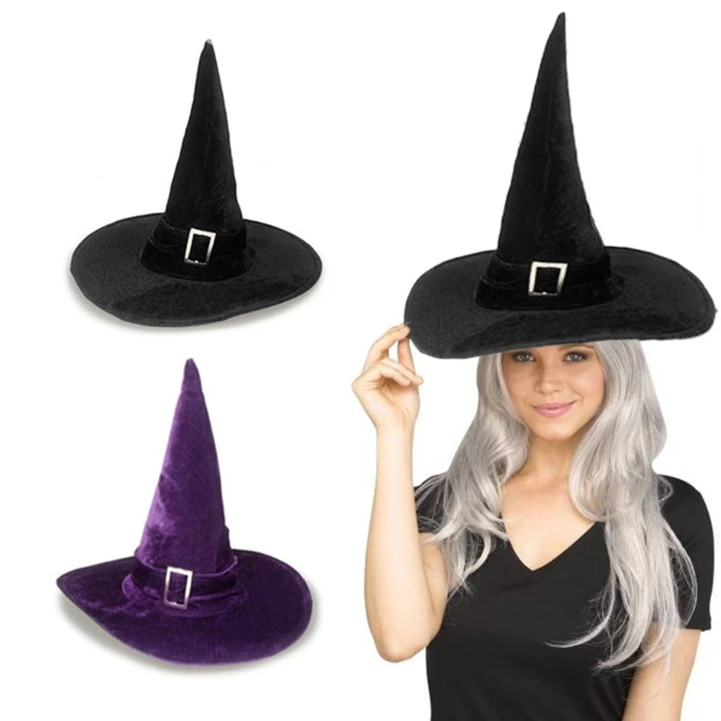 

Buckle Witch Hats Halloween Costume Accessory for Halloween Party Decors 264E