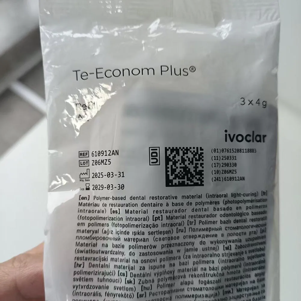 Фото Набор из 3 штук: Стоматологическая композитная смола Ivoclar Vivadent Te-Economy A1/2/3/3.5, светоотверждаемый реставрационный материал для реставрации передних и задних зубов №4
