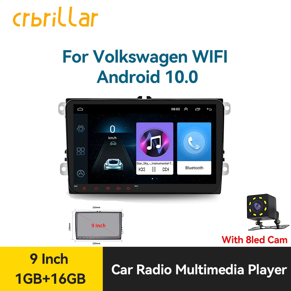 

Car Android 10 2Din CarPlay Radio GPS Multimedia for Volkswagen Skoda Octavia golf 5 VW touran passat B6 polo tiguan yeti rapid