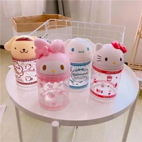 kawaii sanrio pen container hello kittys accessories cute beauty cartoon anime cotton swab desktop storage toys for girls gift