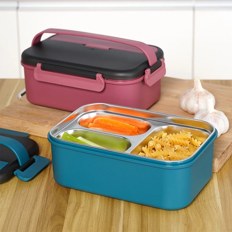 

304 Stainless Steel Lunch Box Bento Box For Kids Soup Bowl With Spoon And Chopsticks Lunch Food Storage Box