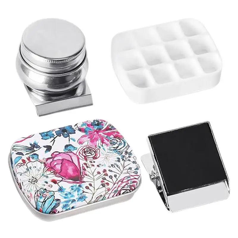 

Watercolor Palette With Lid 12 Squares Small Art Palette Paint Tray Mixing Palette Artsy Watercolor Paint Set Pallets For Adults