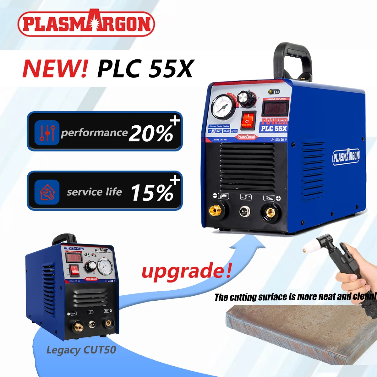 Режущий станок plassimon CUT55 IGBT CNC плазменный резак сварочный Inverter HF воздушная резка 12