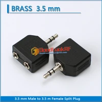 3 5 mm male to dual 3 5 mm female audio and video adapter connection lotus three split rf connector av
