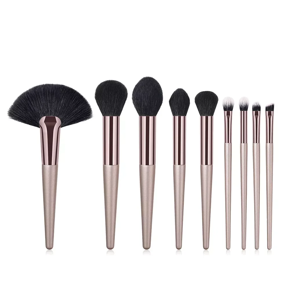 

NEW2023 Foundation Set Eyeshadow Brush Brush 9PCS Wooden Powder Cosmetic Brushes Makeup Brush