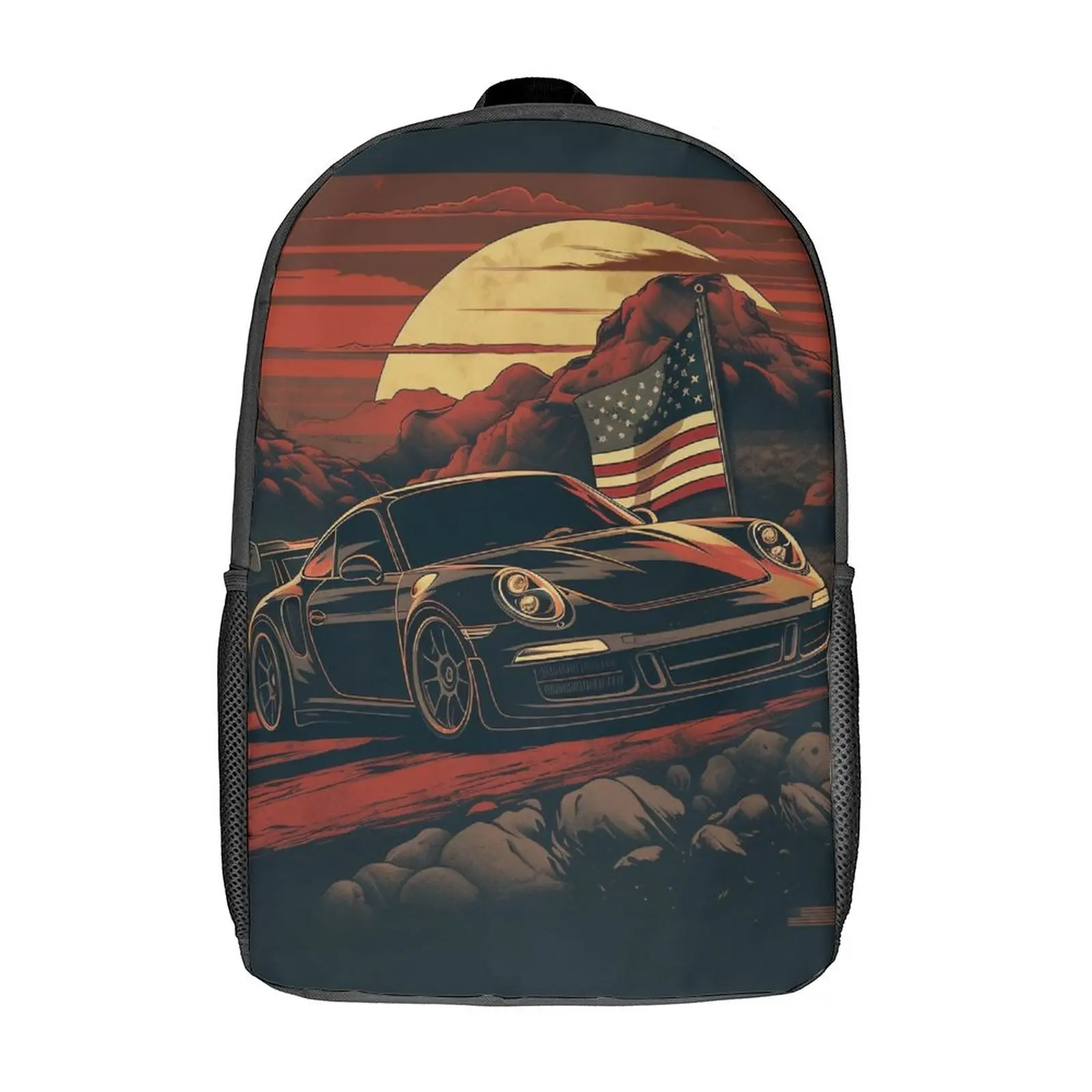 

Classic Sports Car Backpack Car Road Cycling Backpacks Boy Girl High Quality Pattern High School Bags Fashion Rucksack
