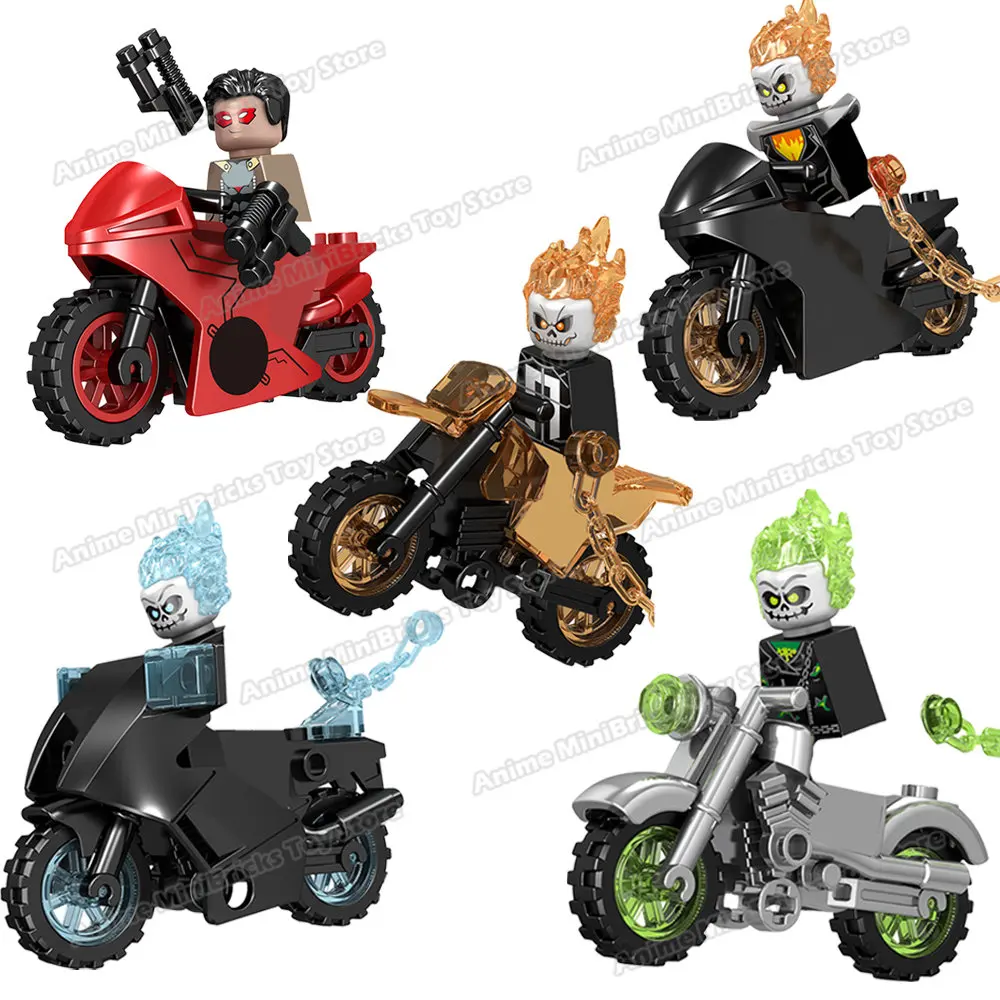 

Disney Bricks Motorcycle Buliding Blocks Rider Bricks Movie Action Figures Kids Toys Anime Model Assembly Toy Children Gifts
