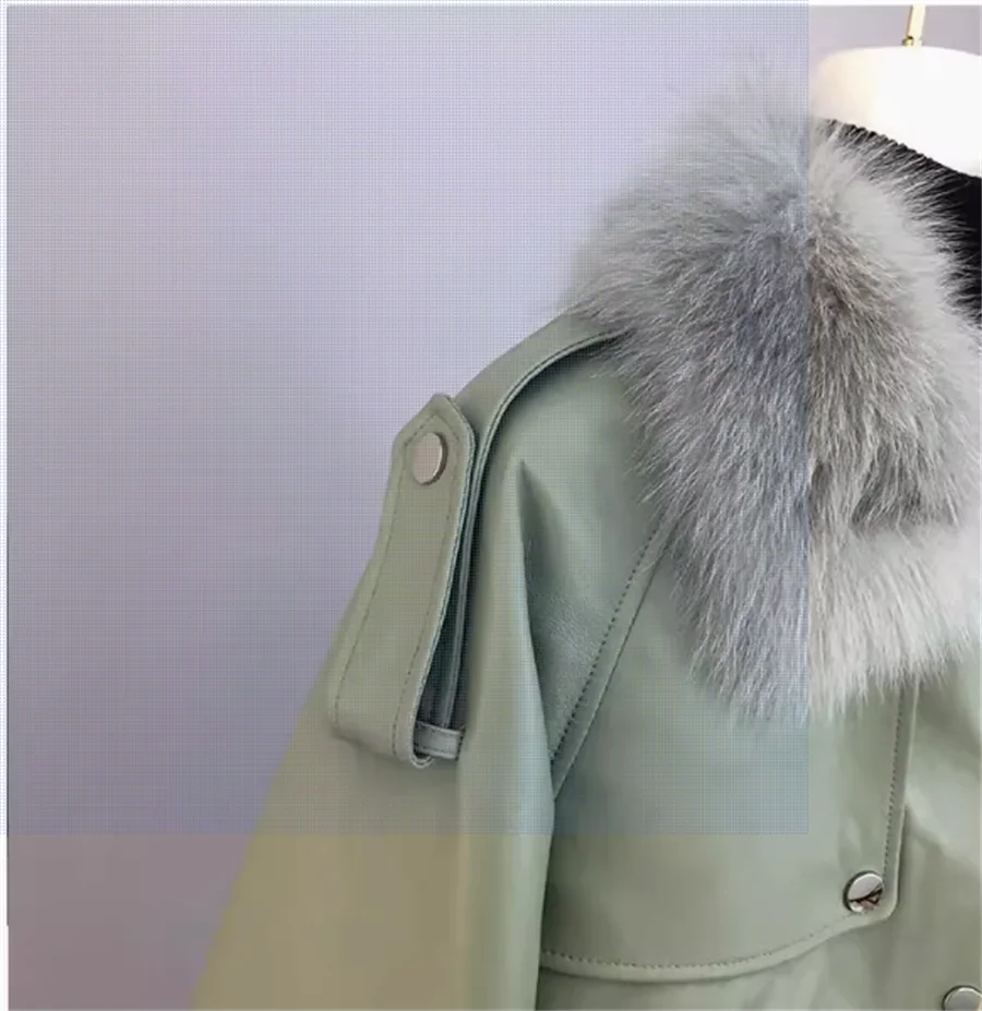 Шуба из лисьего меха для женщин Haining New Year Young Style Leather Plus Hair
