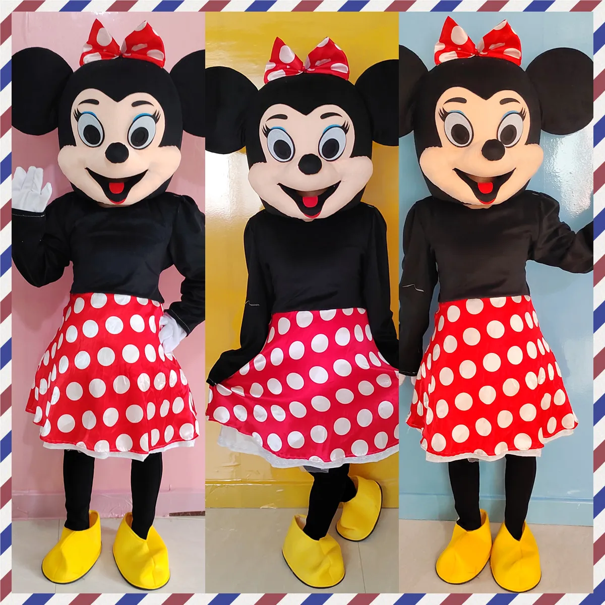 

Disney Cosplay Mickey Mouse Mickey Minnie cartoon character mascot costume advertising fancy dress party animal walking carnival