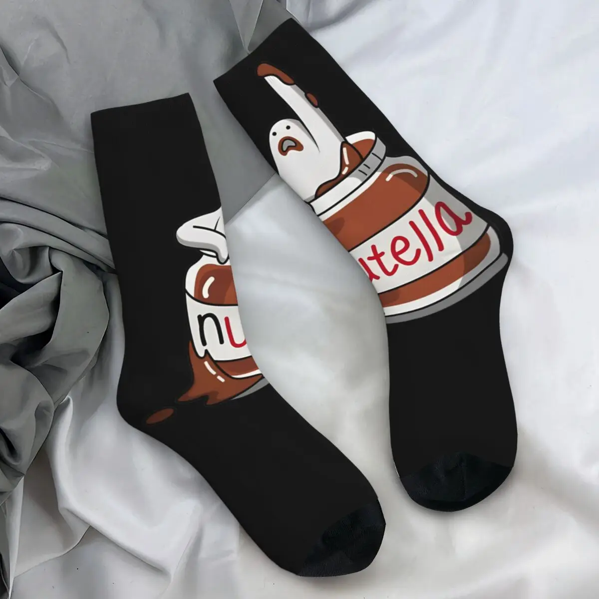Носки для взрослых и мужчин чулки Nutella зимние мягкие дышащие носки Kawaii спортивные