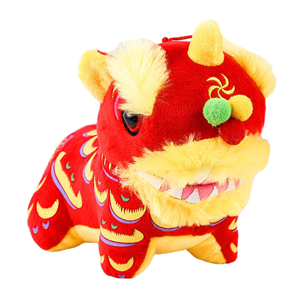 

Toy Plush New Year Dance Chineseanimal Stuffed Dragon Puppet Car Figurine Children Dashboard Red Mascot Pillow Toys King Spring