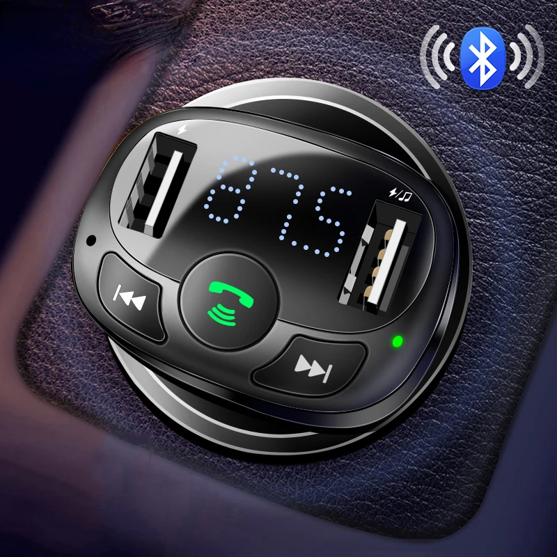 

FM Transmitter Bluetooth Aux Audio MP3 Player FM Radio Dual USB Quick Charge Car Charger FM Modulator Handsfree Car Kit