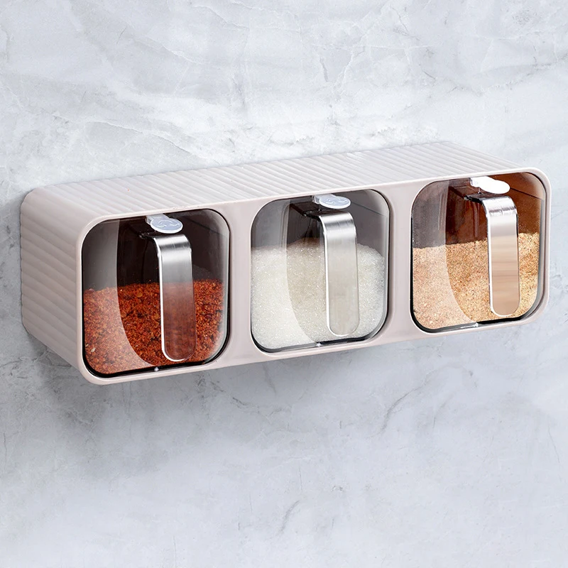 Коробка для приправ кухонные принадлежности настенный контейнер бак соли