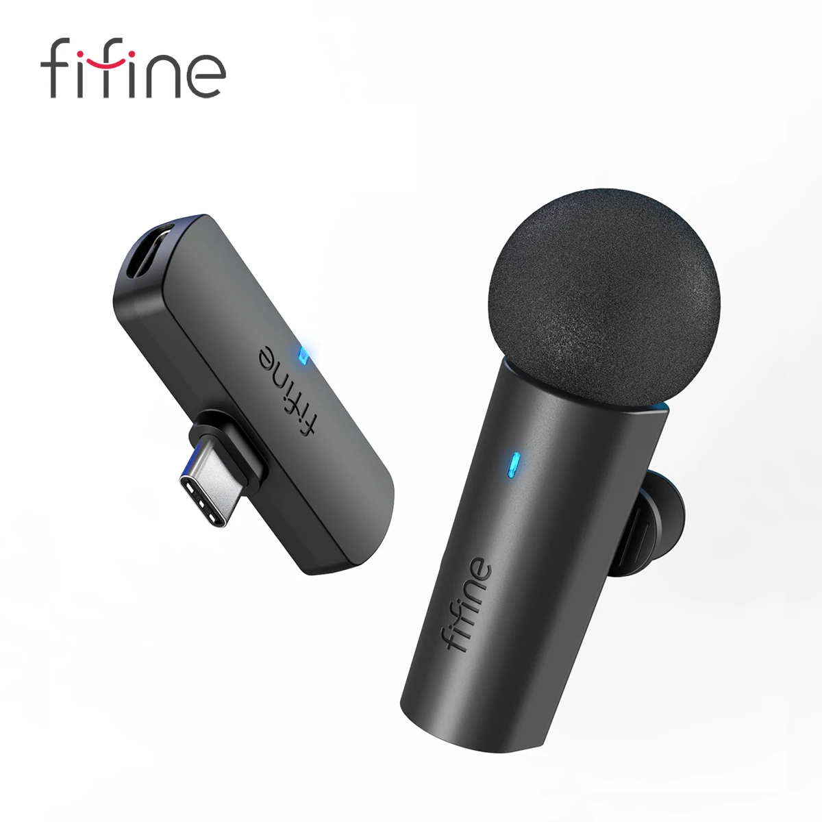 

FIFINE Wireless Lavalier Recording Microphone,Type-C Mini MIC for Mobile Phone/Tablet/Laptop,Live Streams/Vlog/Interview-M6