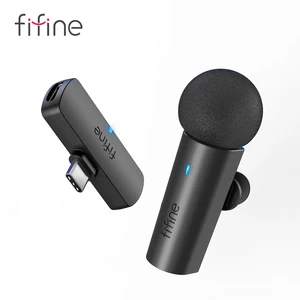 fifine wireless lavalier recording microphonetype c mini mic for mobile phonetabletlaptoplive streamsvloginterview m6 free global shipping