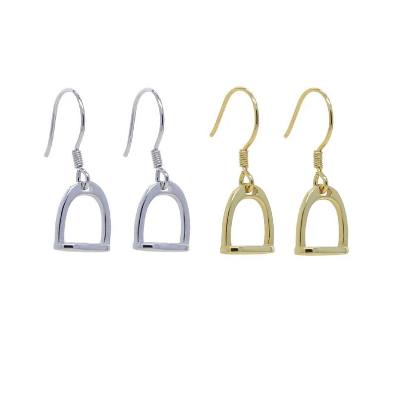 Новинка 2024 блестящие серебряные серьги-подвески в виде лошади