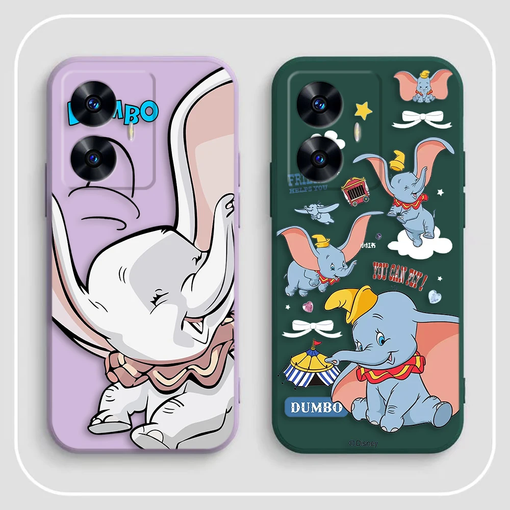 Чехол для телефона Cartoon Disney Dumbo Realme C65 C63 C53 C35 C55 C33 C30 C21Y C20 C12 C11 GT 2 XT NARAO 20 30 50 чехол Funda