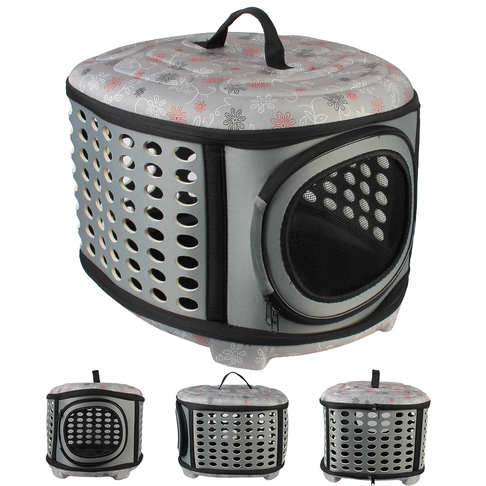 

Cat Flower Carriers Bags Animal Transport Bag Folding Small Dog Outdoor Shoulder Bag Cats Carrying Breathable Travel Pet Bag