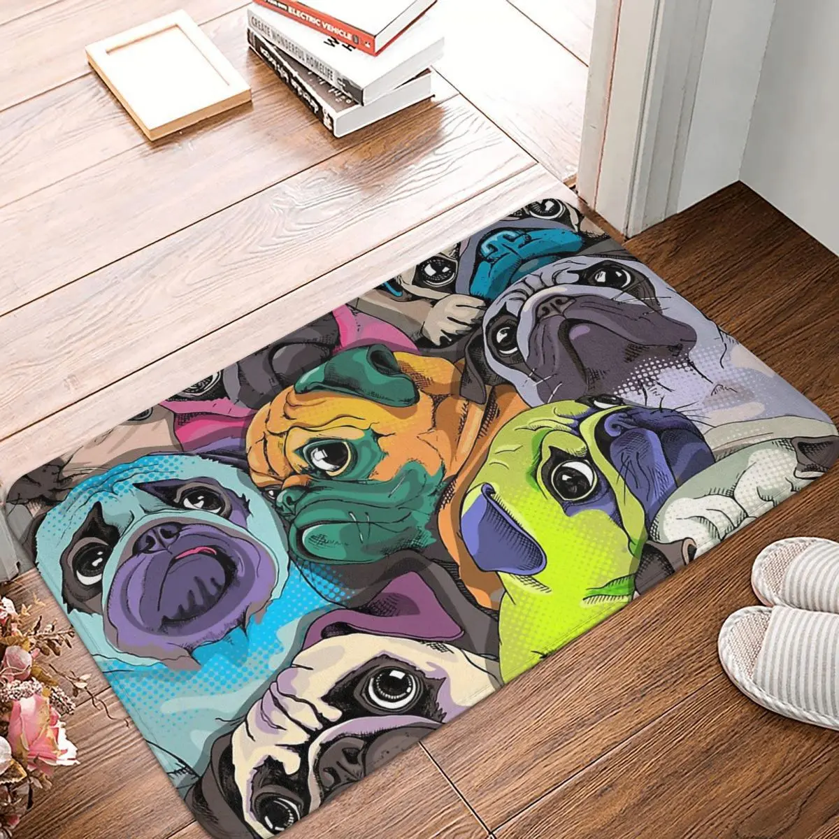 Нескользящий коврик для ванной в виде французского бульдога портрет многих