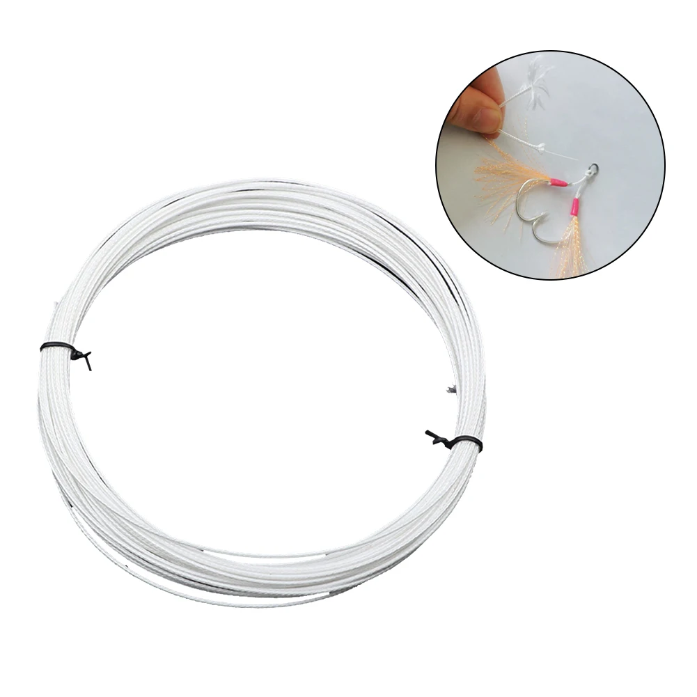 

10M/cored DIY Assist Hook Line 200LB Slow Jigging Line PE Braided Core For Lure Jigs Wire Iron Hook DIY Tied Anti-bite Tackle