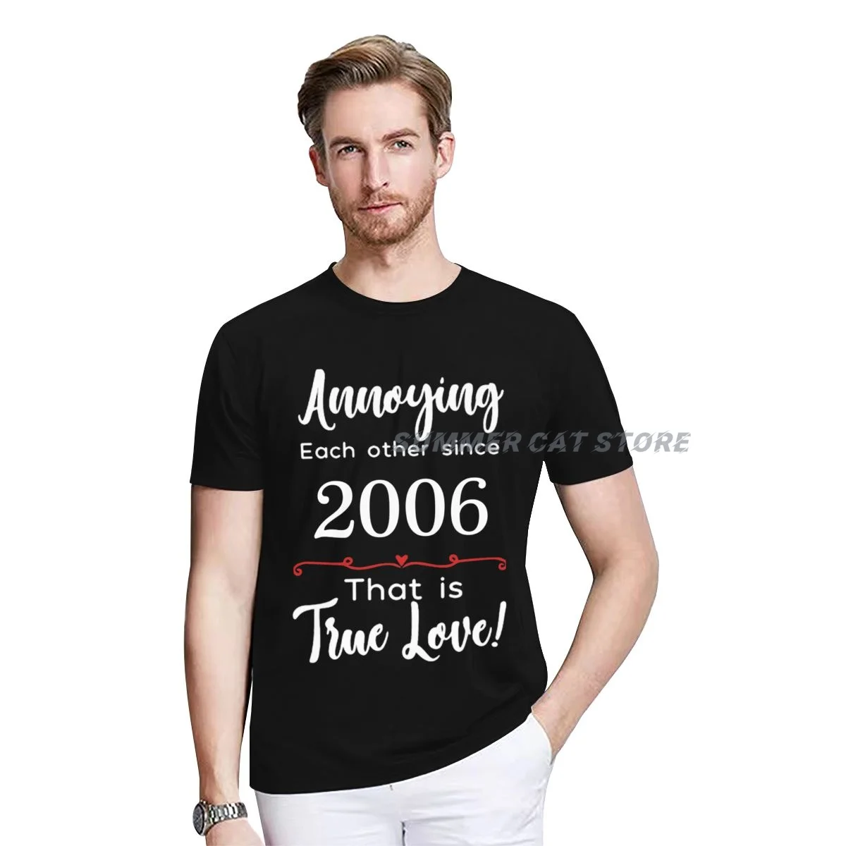 

Раздражают друг друга с 2006 года, это истинная любовь, 16-летняя Свадебная футболка для женщин и мужчин, товары на заказ