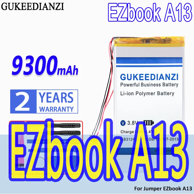 

High Capacity GUKEEDIANZI Replacement Battery EZbook A 13 9300mAh For Jumper EZbook A13 Tablet PC Laptop