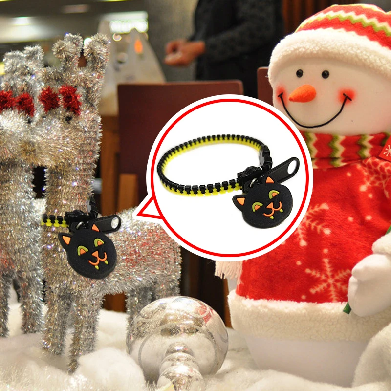Браслет на молнии для женщин и детей Хэллоуин украшение дома в виде тыквы летучей