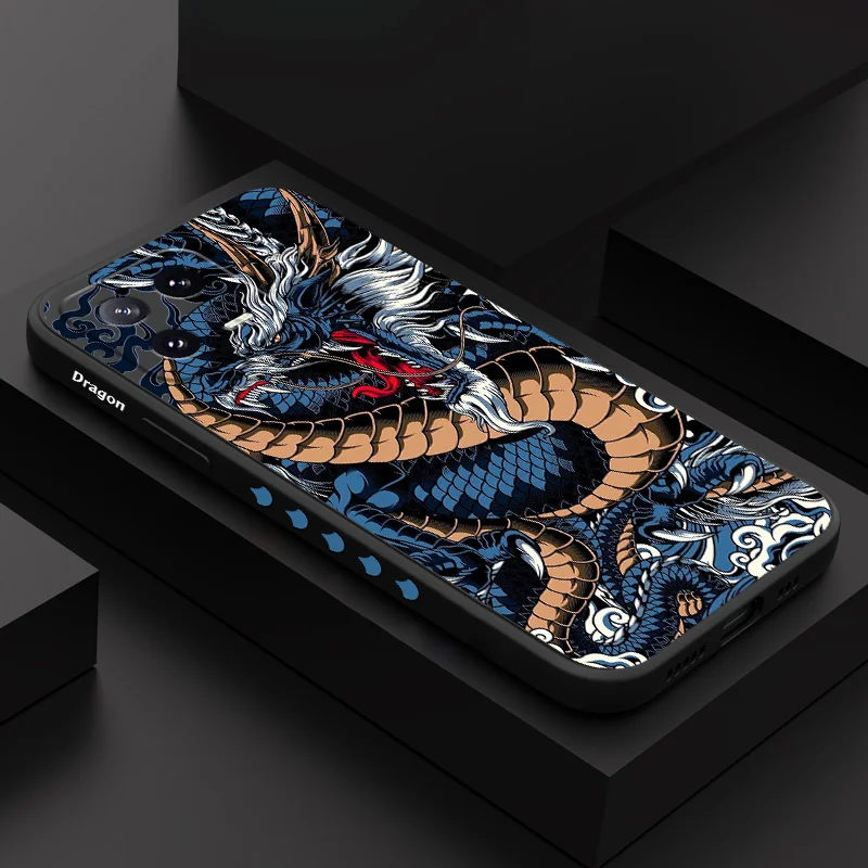 

Roaring Dragon Phone Case For Xiaomi Mi 13 12 12T 12S 11 11T Ultra 10 10T 9 9T 9SE 8 Pro Lite 5G Liquid Silicone Cover