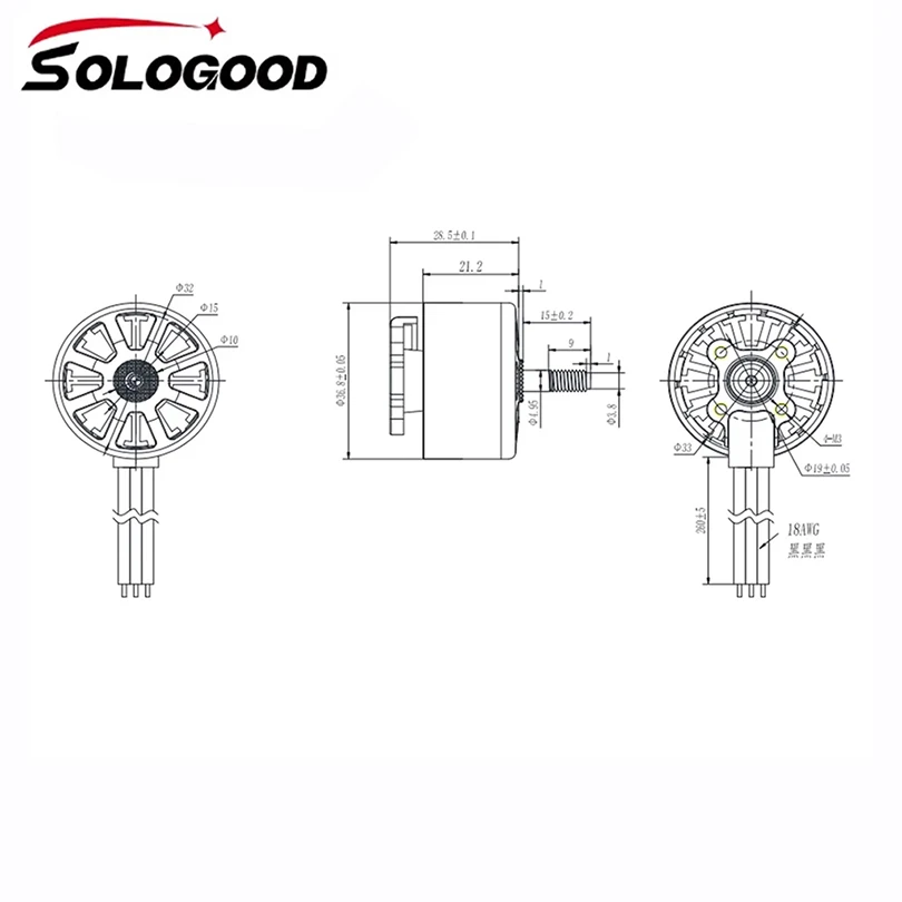 SoloGood 3115 900KV 16AWG 18AWG Бесщеточный двигатель 6S LIPO для FPV Freestyle 9-дюймовые 10-дюймовые