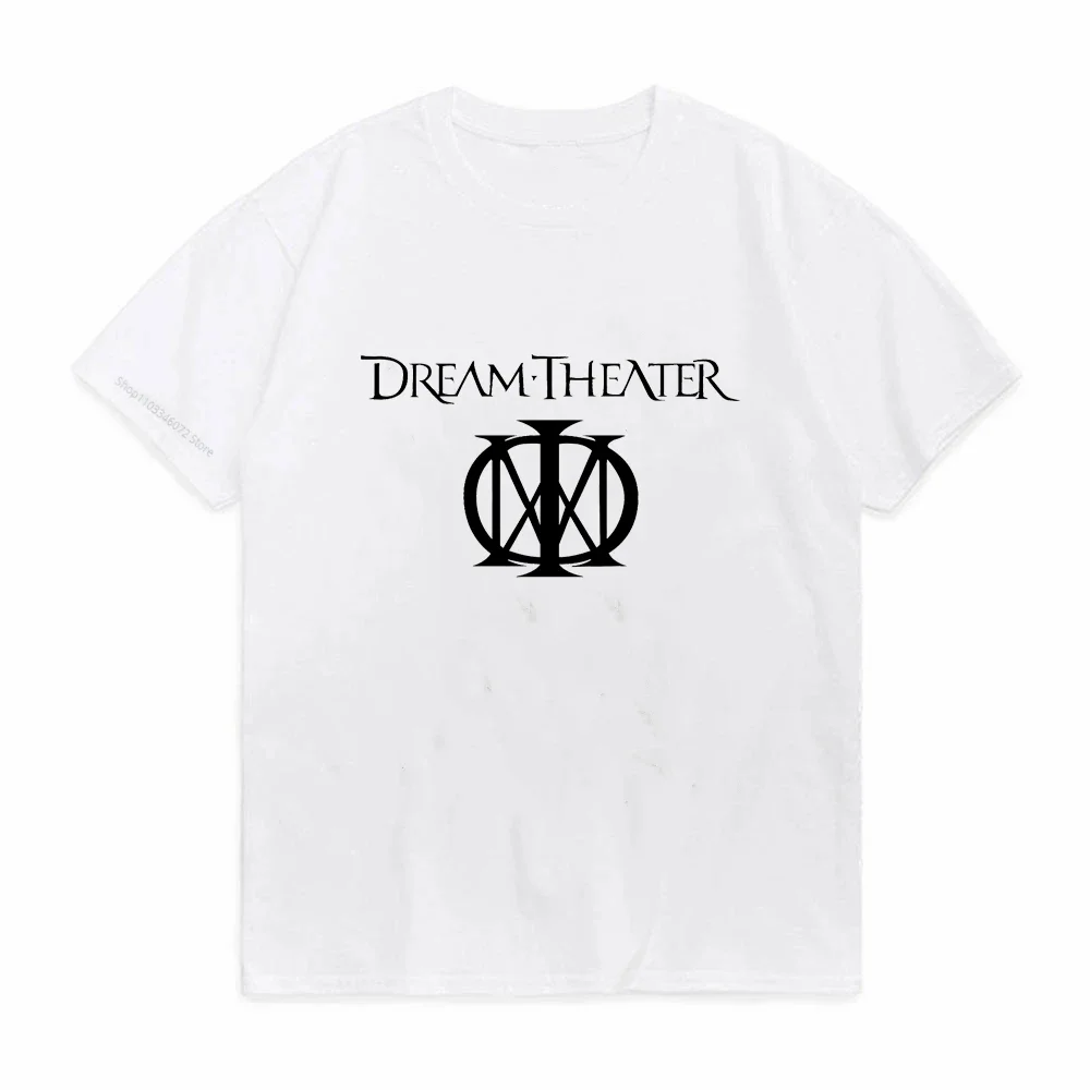 Фото Лидер продаж, летняя футболка из 100% хлопка с логотипом Dream Theater, мужская футболка с короткими рукавами, крутая футболка в стиле хип-хоп, уличная одежда, футболка с круглым вырезом №4
