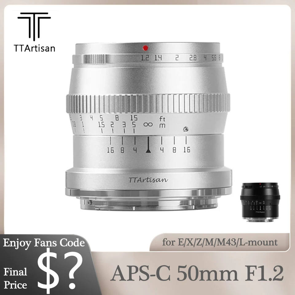 TTArtisan 50mm F1.2 Manual Focus Large Aperture Portrait Len