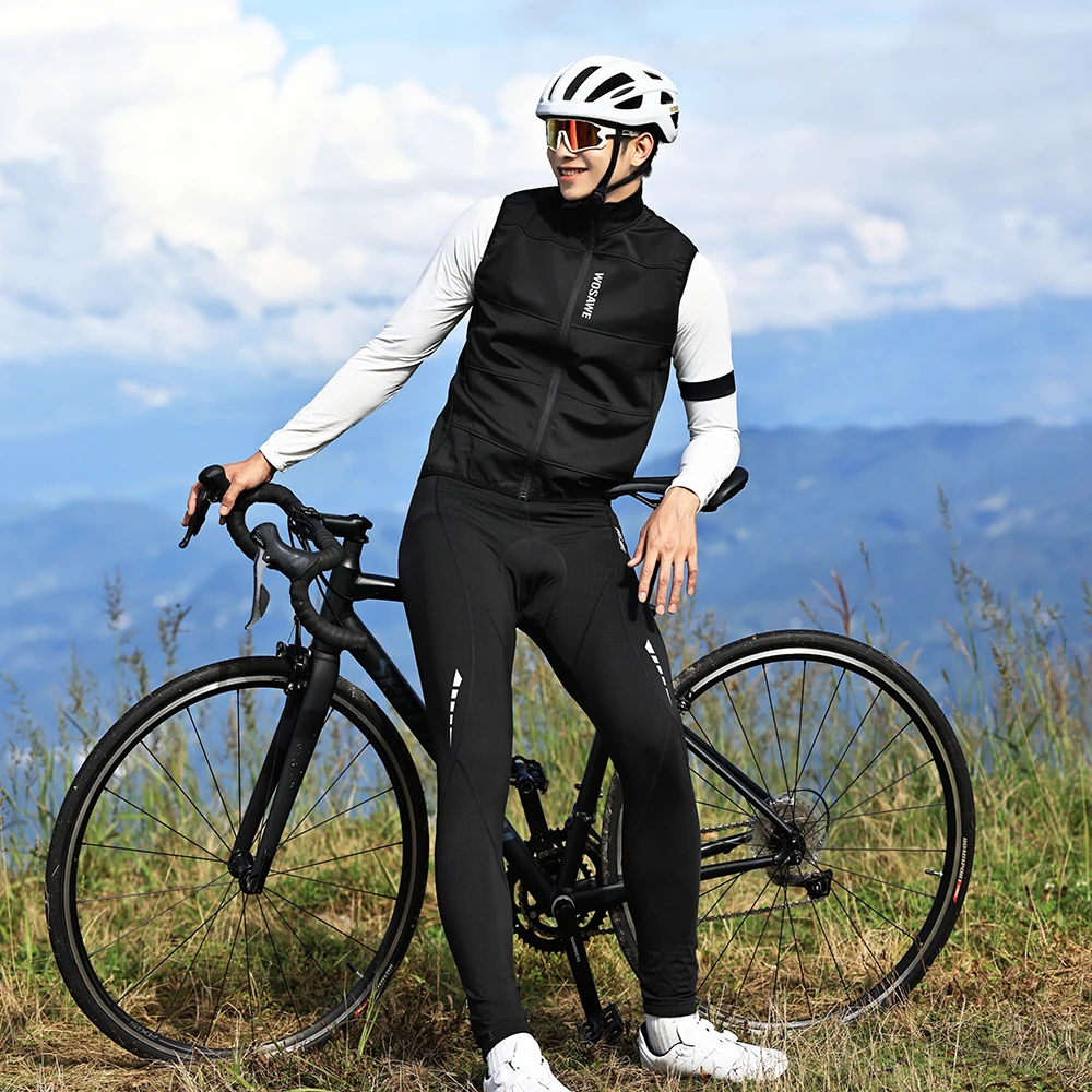 WOSAWE Мужской зимний велосипедный жилет Ветрозащитная теплая велосипедная куртка
