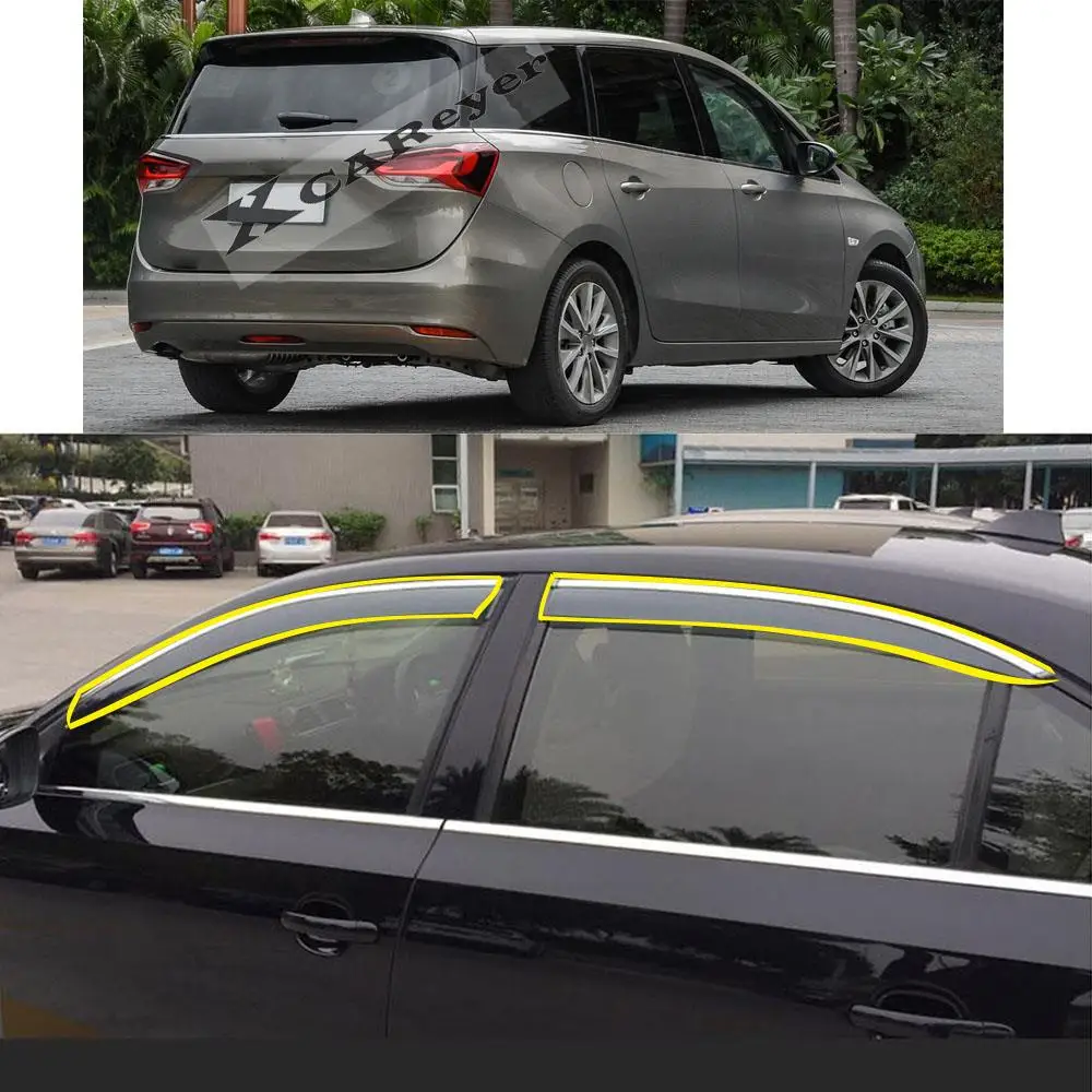 

Car Body Styling Sticker Plastic Window Glass Wind Visor Rain/Sun Guard Vent Parts Protector For BUICK GL6 2017-2021