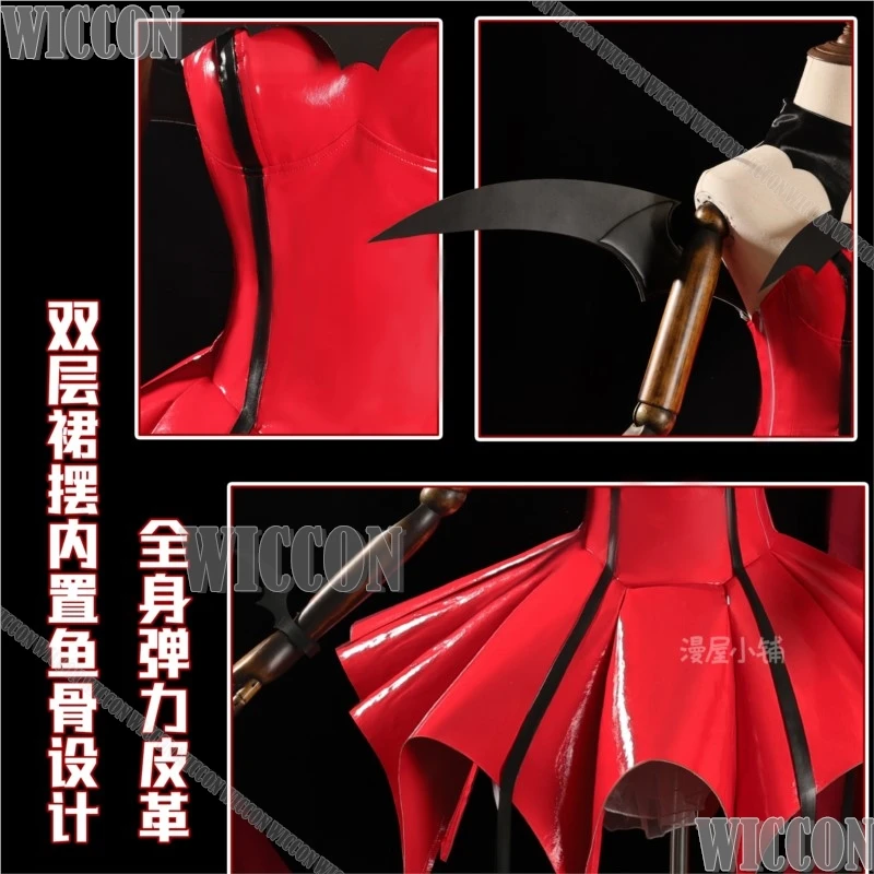 Lunatic Charm Tsukiyomi Utau Аниме Шуго Чара Косплей Сексуальное Красное Платье Кожаный Парик