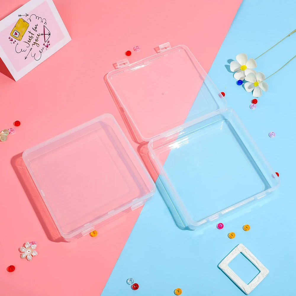 

Новые канцелярские наклейки, пластиковый ящик для хранения, органайзер, прозрачный Настольный контейнер для хранения, пластиковый художественный инструмент для рукоделия