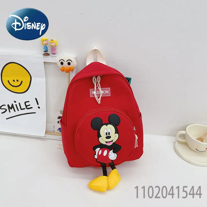 Disney Backpack for Girls Children's Schoolbag for Kindergarten Students Cartoon Mickey Mouse Backpack Large Capacity