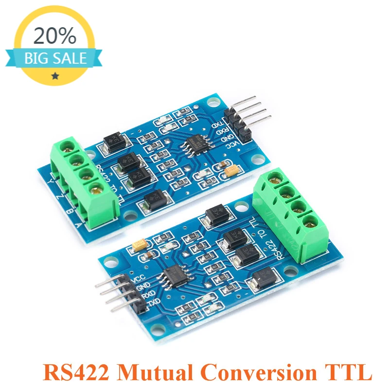 

RS422 Mutual Conversion TTL Bidirectional Converter Module Signal Full Duplex 422 to Single-chip MAX490 to TTL Module