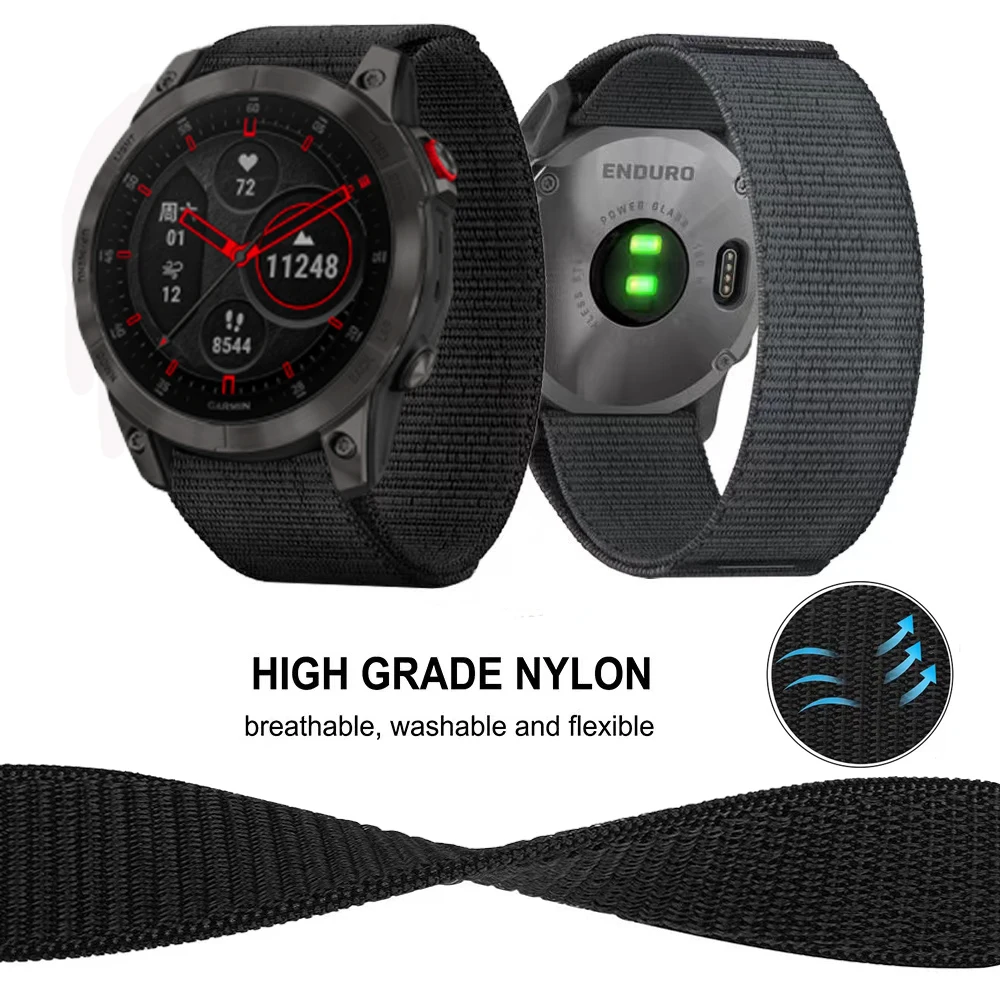 

Браслет для смарт-часов Garmin EPIX, 22 мм, легко устанавливаемый нейлоновый ремешок-петля для наручных часов Garmin Fenix 7 6 Pro 5 Plus/INSTINCT 2/Пособие G1