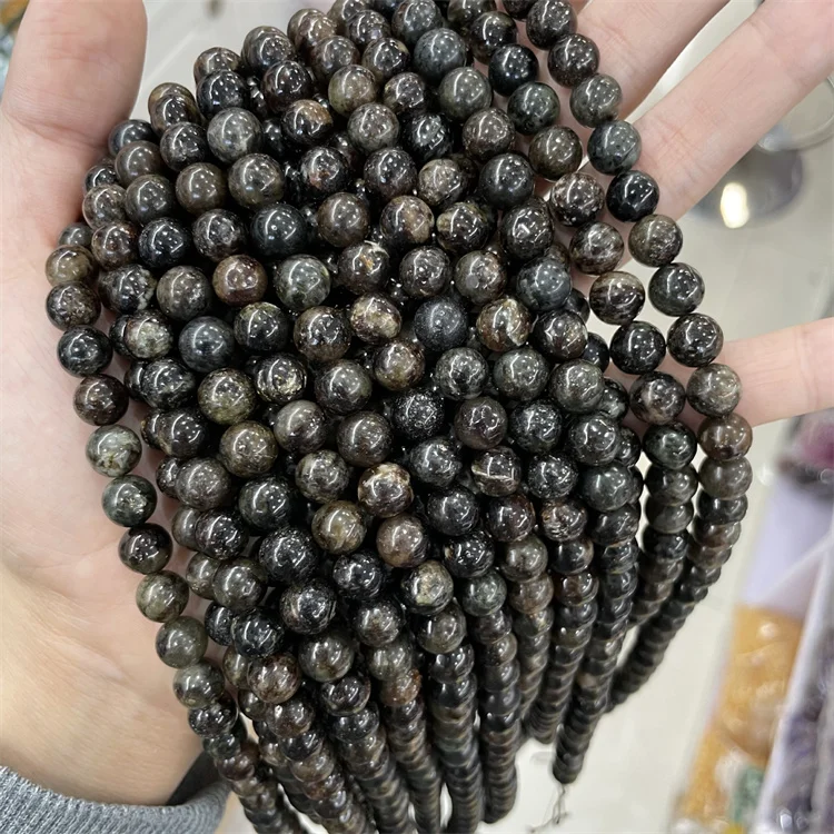 

Модные круглые бусины Fahsion из натурального амфиболиста для изготовления ювелирных изделий, браслетов, самодельных сережек для девочек, акс...