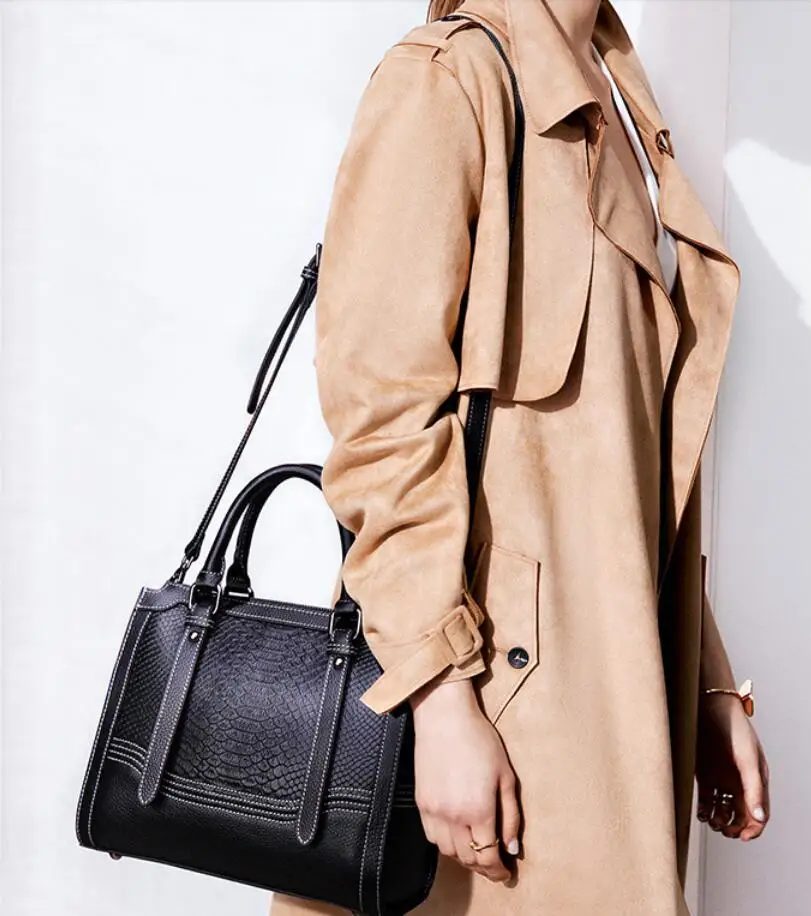 

Premium Quality Genuine Leather Crocodile Pattern Handbag Ladies 2022 New Fashion Large Capacity Crossbody Shoulder Bag