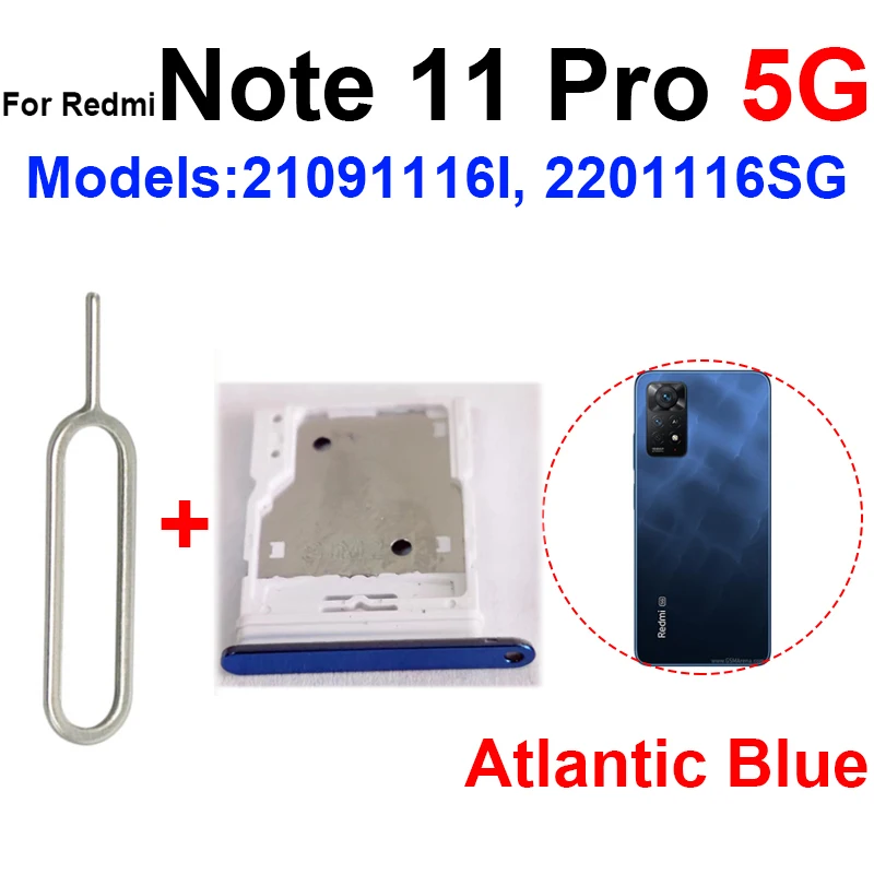 Фото Лоток для SIM-карты для Xiaomi Redmi Note 11 11S 11 Pro 4G 5G, держатель слота для SIM-карты, адаптер для чтения карт, замена №5